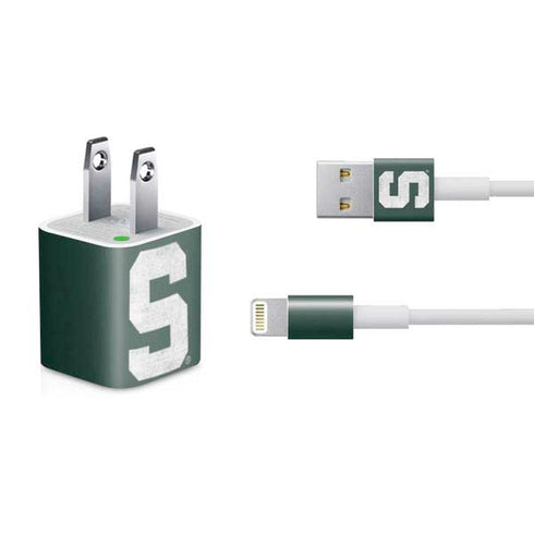 Michigan State University Spartans Away Grey S iPhone Charger (5W USB) Skin