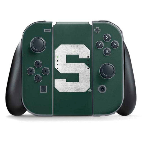 Michigan State University Spartans Away Grey S Nintendo Switch (2017-2021) Joy-Con Controller Skin