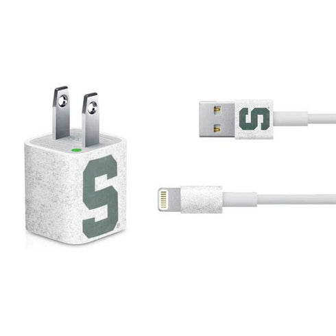 Michigan State University Spartans Mean Green S iPhone Charger (5W USB) Skin