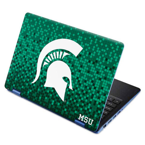 Michigan State University Spartans Digital Pixels Aspire R11 11.6in Skin