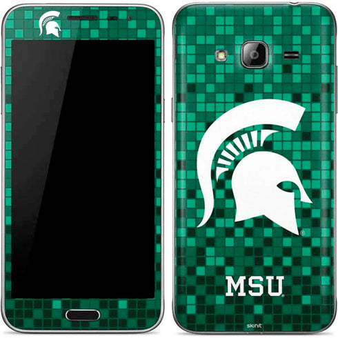 Michigan State University Spartans Digital Pixels Galaxy J3 Skin