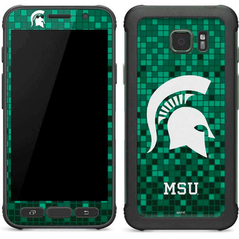 Michigan State University Spartans Digital Pixels Galaxy S7 Active Skin