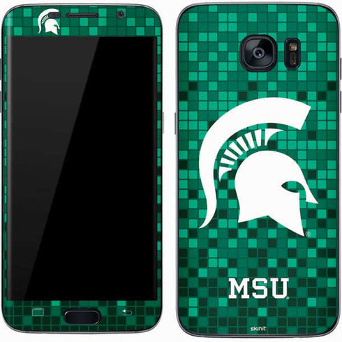 Michigan State University Spartans Digital Pixels Galaxy S7 Skin