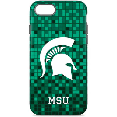 Michigan State University Spartans Digital Pixels iPhone 7 Pro Case