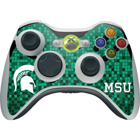 Michigan State University Spartans Digital Pixels Xbox 360 Wireless Controller Skin