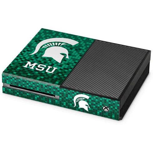 Michigan State University Spartans Digital Pixels Xbox One Console Skin