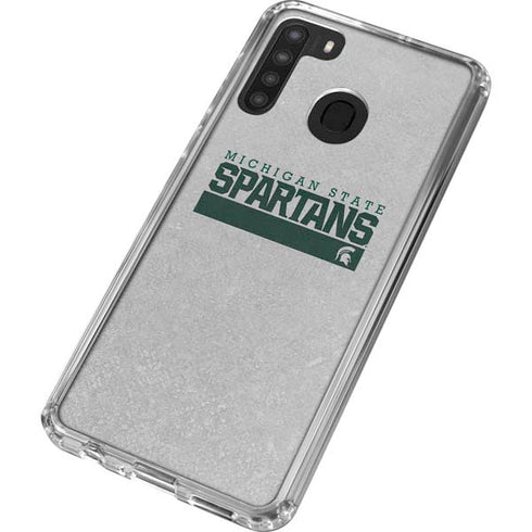 Michigan State University Spartans Marquee Galaxy A21 Clear Case