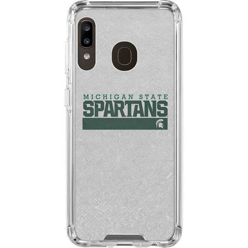 Michigan State University Spartans Marquee Galaxy A30 Clear Case