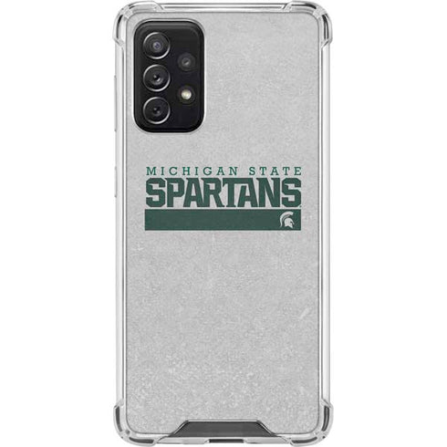 Michigan State University Spartans Marquee Galaxy A72 5G Clear Case