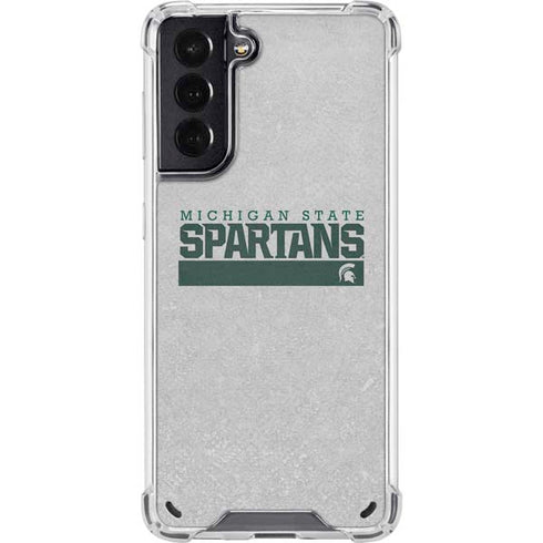 Michigan State University Spartans Marquee Galaxy S21 5G Clear Case