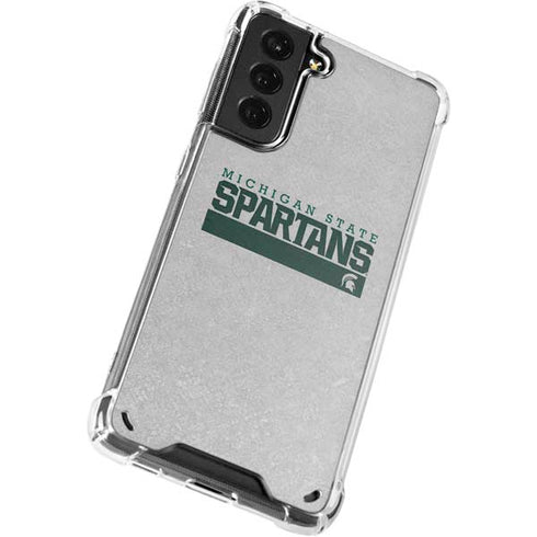 Michigan State University Spartans Marquee Galaxy S21 5G Clear Case