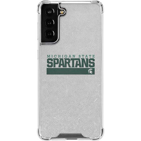Michigan State University Spartans Marquee Galaxy S21 FE Clear Case