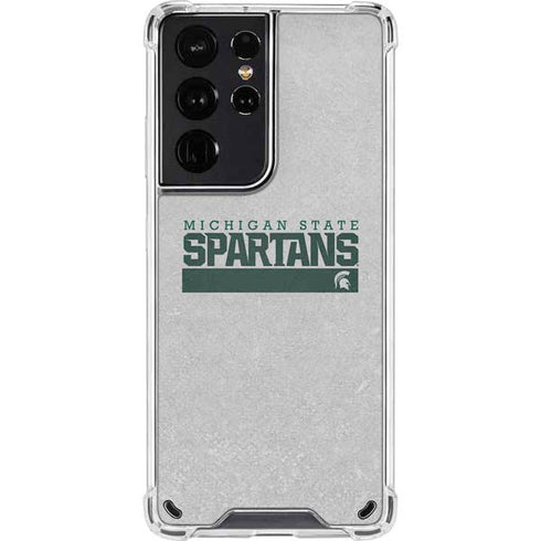 Michigan State University Spartans Marquee Galaxy S21 Ultra 5G Clear Case