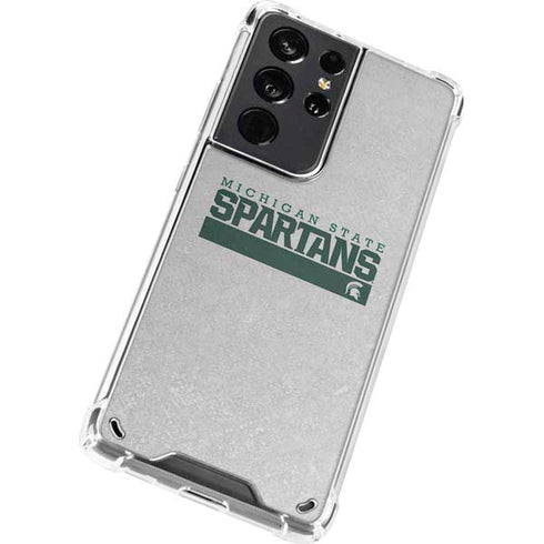 Michigan State University Spartans Marquee Galaxy S21 Ultra 5G Clear Case