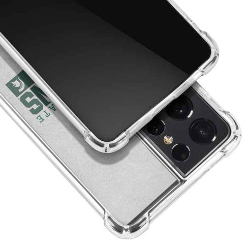 Michigan State University Spartans Marquee Galaxy S21 Ultra 5G Clear Case
