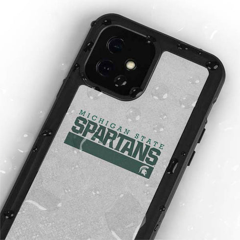 Michigan State University Spartans Marquee iPhone 12 Waterproof Case