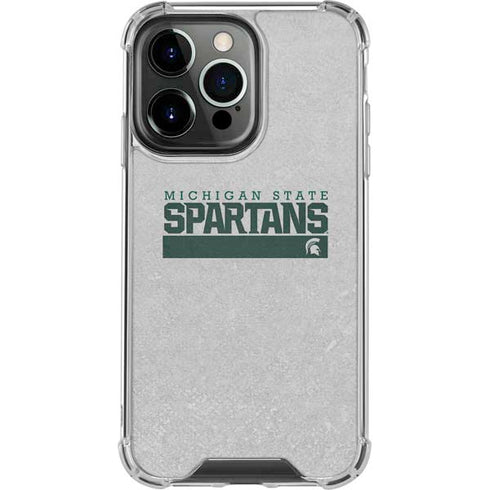 Michigan State University Spartans Marquee iPhone 13 Pro Clear Case