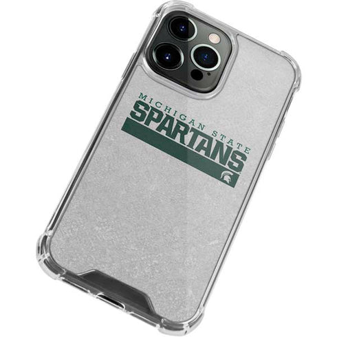 Michigan State University Spartans Marquee iPhone 13 Pro Clear Case