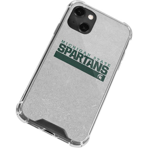 Michigan State University Spartans Marquee iPhone 14 Plus Clear Case