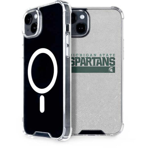 Michigan State University Spartans Marquee iPhone 15 Plus MagSafe Case
