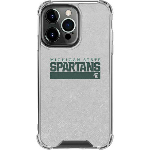 Michigan State University Spartans Marquee iPhone 15 Pro Clear Case