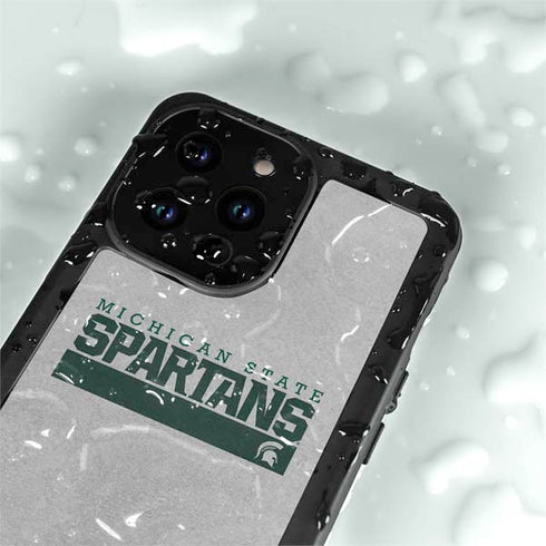 Michigan State University Spartans Marquee iPhone 14 Pro Max Waterproof Case