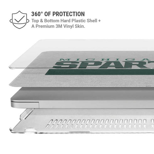 Michigan State University Spartans Marquee MacBook Air 13in M1 (2021) Case plus Skin