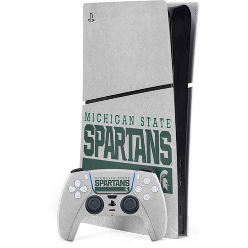 Michigan State University Spartans Marquee PS5 Slim Digital Edition Console Skin