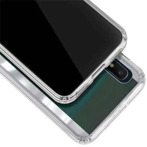 Michigan State University Away Grey Jersey Galaxy A10e Clear Case