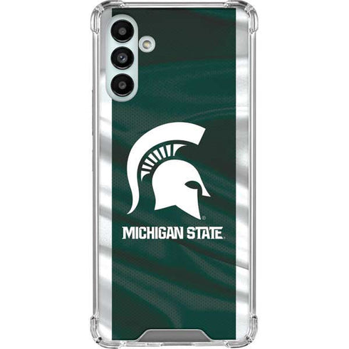 Michigan State University Away Grey Jersey Galaxy A13 5G Clear Case