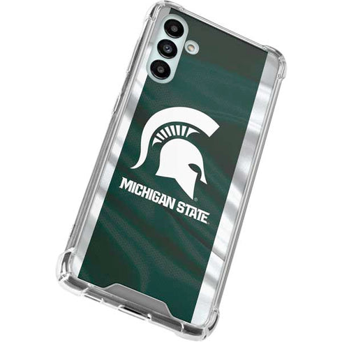Michigan State University Away Grey Jersey Galaxy A13 5G Clear Case
