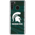 Michigan State University Away Grey Jersey Galaxy A21 Clear Case