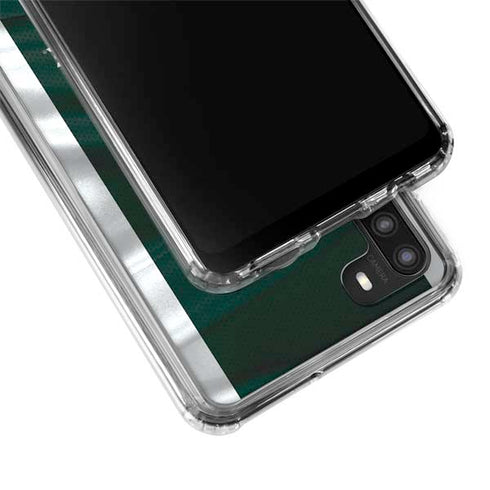 Michigan State University Away Grey Jersey Galaxy A21 Clear Case