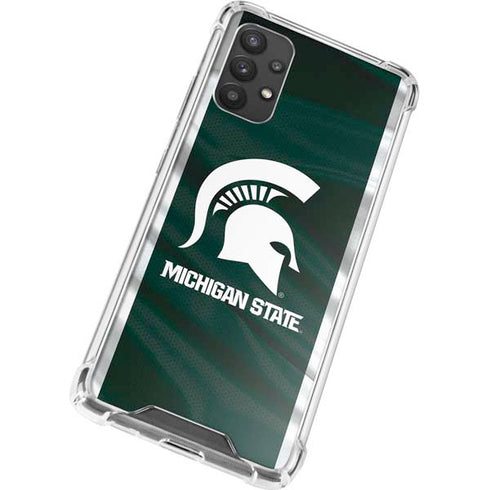 Michigan State University Away Grey Jersey Galaxy A32 5G Clear Case