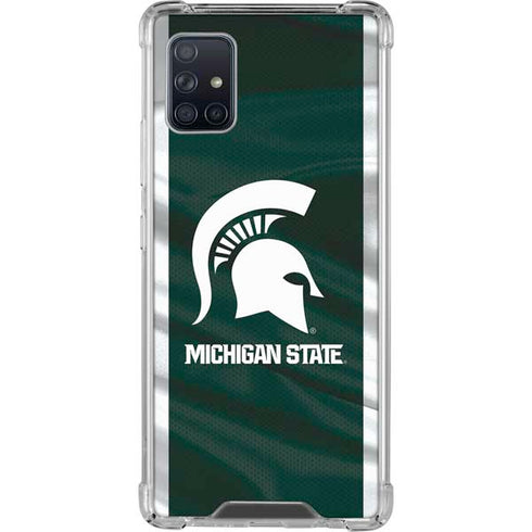 Michigan State University Away Grey Jersey Galaxy A51 5G Clear Case