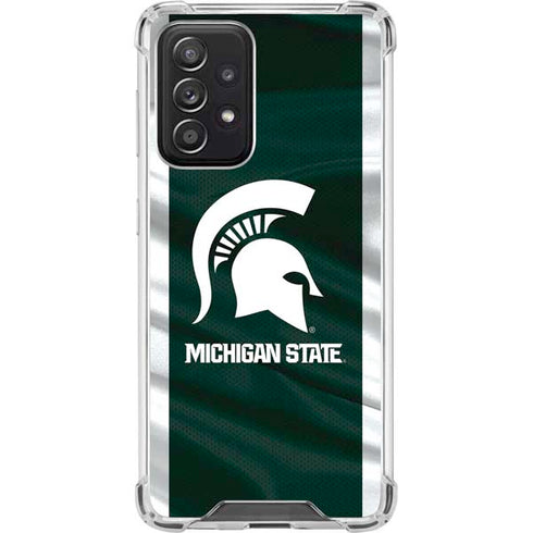 Michigan State University Away Grey Jersey Galaxy A52 5G Clear Case