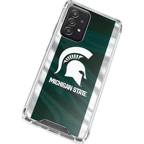 Michigan State University Away Grey Jersey Galaxy A52 5G Clear Case