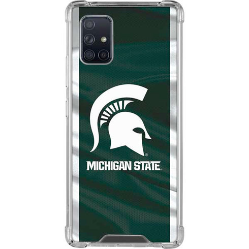 Michigan State University Away Grey Jersey Galaxy A71 5G Clear Case