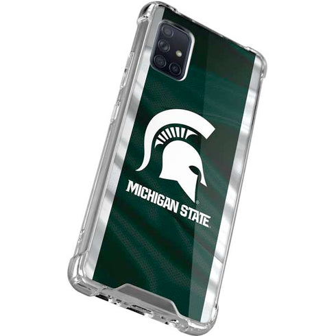 Michigan State University Away Grey Jersey Galaxy A71 5G Clear Case