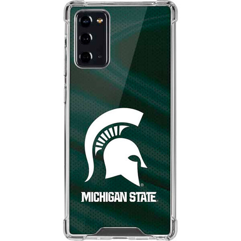 Michigan State University Away Grey Jersey Galaxy Note20 5G Clear Case