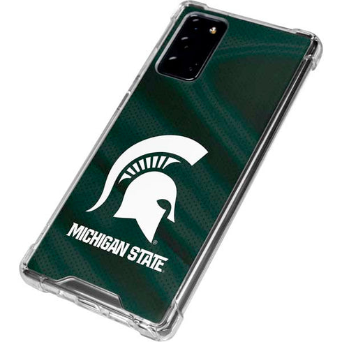 Michigan State University Away Grey Jersey Galaxy Note20 5G Clear Case