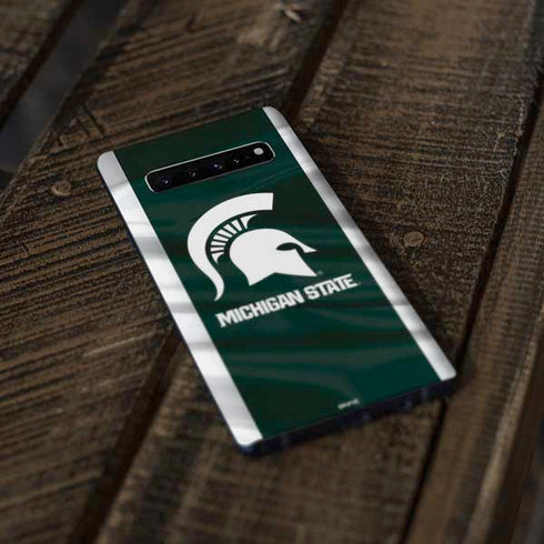 Michigan State University Away Grey Jersey Galaxy S10 Plus Skin