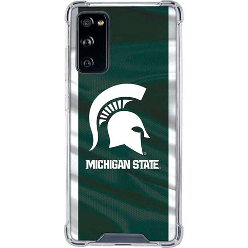 Michigan State University Away Grey Jersey Galaxy S20 FE Clear Case