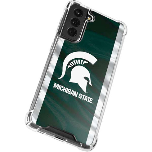 Michigan State University Away Grey Jersey Galaxy S22 Clear Case