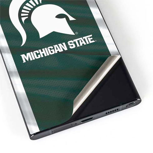 Michigan State University Away Grey Jersey Galaxy S22 Ultra Skin