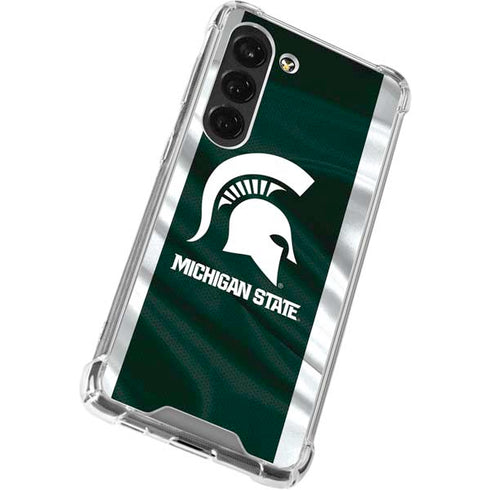 Michigan State University Away Grey Jersey Galaxy S23 Clear Case