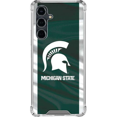 Michigan State University Away Grey Jersey Galaxy S23 FE Clear Case