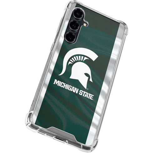 Michigan State University Away Grey Jersey Galaxy S23 FE Clear Case