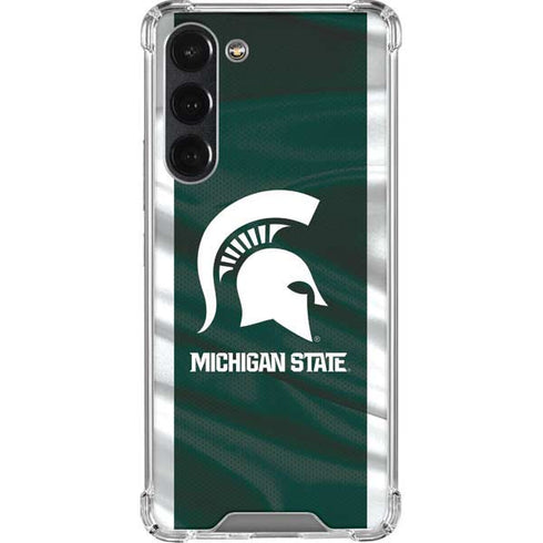 Michigan State University Away Grey Jersey Galaxy S23 Plus Clear Case
