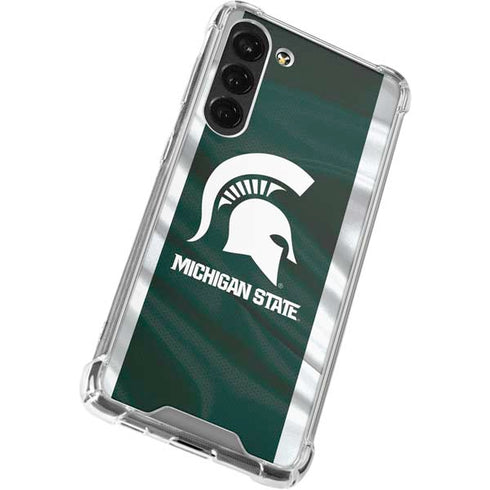 Michigan State University Away Grey Jersey Galaxy S23 Plus Clear Case